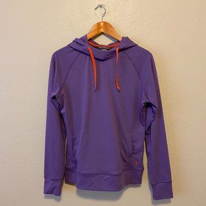 Black Diamond Womens Purple Regular Fit Long Sleeve Activewear Hoodie Size Small